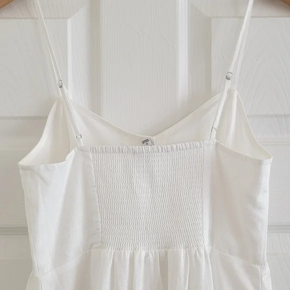 NWT Madewell Linen-Cotton Cami Button-Front Midi Dress, Size 0 - Picture 11 of 12